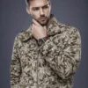 Model Wearing Hawaiian Leaf Camouflage Jacket — Shop Jeffery Green's Camo Jacket UK