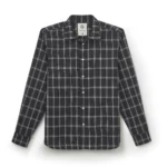 Jeffery Green Darven Midnight Check Shirt in Charcoal & White Windowpane — Men's Smart Casual Shirt UK