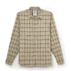 Jeffery Green Darven Sagewood Check Shirt in Sand, Navy & Olive Plaid — Men's Smart Casual Shirt UK