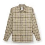 Jeffery Green Darven Sagewood Check Shirt in Sand, Navy & Olive Plaid — Men's Smart Casual Shirt UK