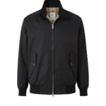 Black Harrington Jacket Product Shot — Shop Jeffery Green's Premium Black Harrington
