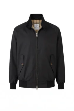 Black Harrington Jacket Product Shot — Shop Jeffery Green's Premium Black Harrington