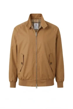 Camel Harrington Jacket Product Shot — Shop Jeffery Green's Premium Camel Harrington