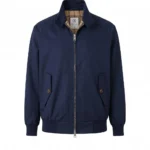 Navy Harrington Jacket Product Shot — Shop Jeffery Green's Premium Navy Harrington