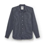 Jeffery Green Navy Sable Check Shirt in Deep Navy & White Windowpane — Men's Smart Casual Shirt UK