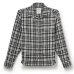 Jeffery Green Ashbury Tweed Overshirt in Cream & Charcoal Chunky Check — Men's Heritage Shirt Jacket UK