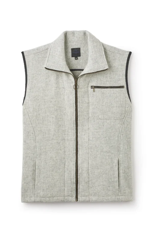 Wool Gilet Flat Lay Product Shot — Shop Jeffery Green's Premium Wool Gilet